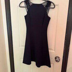 Guess Navy Strappy Fit & Flare Dress
